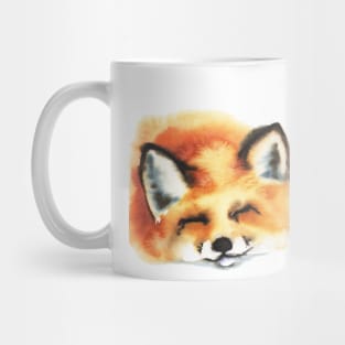 Portrait of a sleeping cute fox Mug